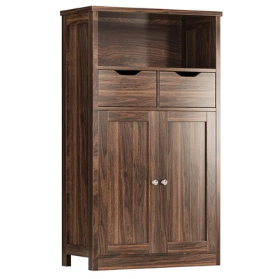 Floor Storage Cabinet, Bathroom Storage Organizer with Doors and Drawers, Fre... - Image 1 of 4
