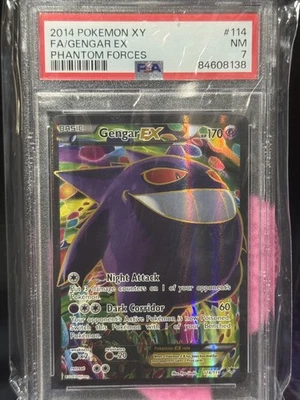 2014 Pokemon Xy Phantom Forces #114 Fa/Gengar Ex Phantom Forces PSA 7 - Image 1 of 2