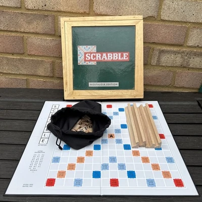 Scrabble Nostalgia Edition Game with Wooden Box and Pieces, Fully Complete, 2013 - Image 1 of 4