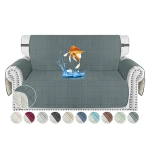 Waterproof Love Seat Couch Covers 2 Cushion Sofa, 49" Quilted Loveseat Cover ... - Picture 1 of 7