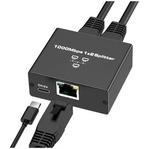 Ethernet Splitter 1 to 2 High Speed Ethernet  1000Mbps 2 Port Gigabit1096 - Afbeelding 1 van 10