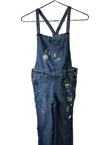 Cat & Jack GIRLS SIZE M7/8 Overall Jeans Painter - Picture 1 of 16