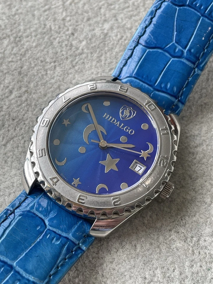 Reloj Hidalgo Luna y Estrellas Hecho en Suiza Ultra Raro Todo Original Funcionando Bien  Foto 1 de 4