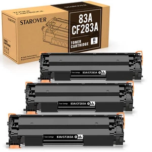 3x Combo de tóner negro compatible para HP 83A CF283A LaserJet M127fn M127fw M125nw - Imagen 1 de 6