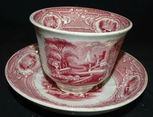 Challinor England Corinthia Handleless Cup & Saucer 1828 - Picture 1 of 4