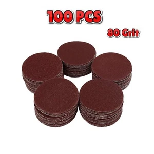 100 piezas discos de lijado de 2 pulgadas gancho y bucle de grano 80 para taladro amoladora giratoria - Imagen 1 de 7