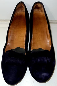 Chie Mihara Womens Shoes Size EU 38.5 US 8 Purple Suede Wegde Slip On Dark Witch - Picture 1 of 6