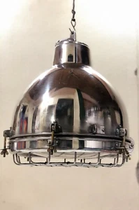 Lámpara colgante vintage de aluminio para barco de carga - accesorio de techo... - Imagen 1 de 10