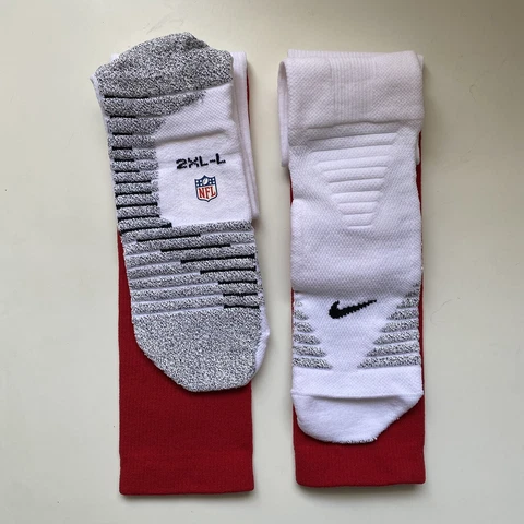 Nike Grip NFL Football Game Socks Red White New Without Tags XXL L Cover