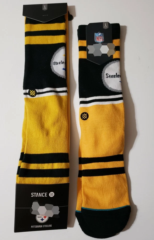 Calcetines Stance NFL Pittsburgh "Steelers Logo" (L 9-12) Fútbol Amarillo Negro 2 pares Foto 1 de 2