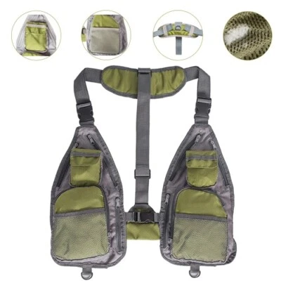 Hombres Chaleco de Pesca Chaleco de Malla de Pesca Multi-Bolsillos Trabajo Chaleco Chaleco Chaleco Exterior Foto 1 de 4