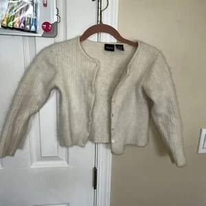 Exhilaration 1970's Lambs Wool Angora Cardigan Sweater Toddler Size Medium - Picture 1 of 5