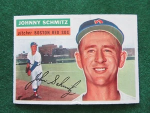 1956 Topps Set Break #298 Johnny Schmitz Well Centered Strong Corners - Picture 1 of 2