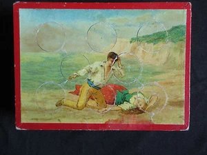 ancienne planche de loto et 8 jetons chromo pour compléter un jeux fin XIX ème - Picture 1 of 1