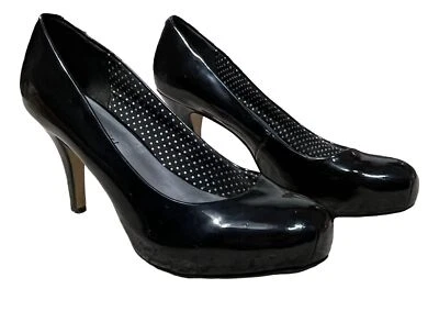Madden Girl Round Toe Black Patent Pump Hight Heel Shoes Size 8 - Image 1 of 4