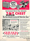 1953 Print Ad of Sylvania Servicemen Tube And Tool T-N-T Chest 