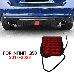 Real Brake Light For 14-23 Infiniti Q50 Rear Bumper Diffuser Signal Beam Lamplur - Picture 1 of 10
