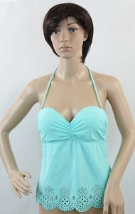 O'RAGEOUS mint green push up bandeau/halter Swim tankini top, junior size - Picture 1 of 4