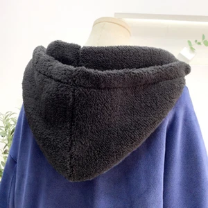 Detachable Fleece Hat Fluffy Fake Hooded Collar for Warm Jacket Coat Women Men - Picture 1 of 13