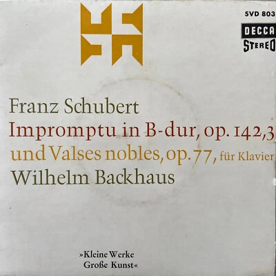 SCHUBERT: Impromptu / Valses nobles - Backhaus (EP Decca SVD 803 Stereo / NM) - Bild 1 von 3