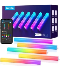 Govee Glide LED Wall Lights H610A RGBIC, Smart/Voice Control, Multicolor, 6pcs - Picture 1 of 5