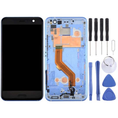 Original LCD Screen for HTC U11 Digitizer Full Assembly with Frame (Blue) - Image 1 of 4