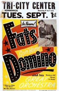 Fats Domino 13" X 19" Reproduction Concert Poster archival quality 
