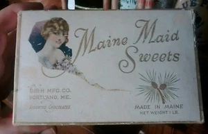 Vintage Maine Maid Süßigkeiten Süßigkeiten Box mit  - Bild 1 von 7