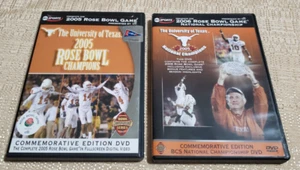 2 Good Used University of Texas Longhorns Rose Bowl Champion DVDs 2005 & 2006 - Imagen 1 de 7