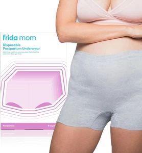 Frida Mom Postpartum Underwear, Disposable Boyshort Panties, Seamless, Stretch S - Picture 1 of 11