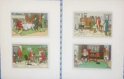 HARRY ELIOTT ELLIOT 1946 serie diner de chasse   2x2 =4 gravures horizontales - Photo 1/3