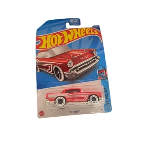 Hot Wheels ’57 Chevy Bel Air Red White Stripes 3/5 Die-Cast Car Collector Editi - Picture 1 of 4