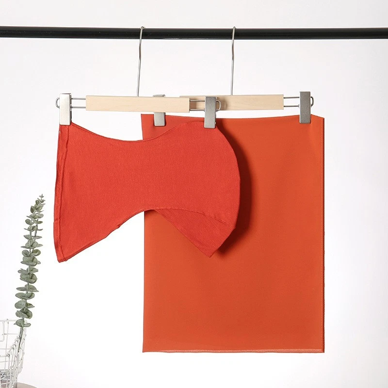 Cachecol longo de chiffon muçulmano envoltório interno chapéu feminino hijab turbante xale envoltório - Imagem 1 de 4