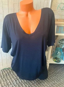Topshop Womens Black Short Sleeve Top Sz S (4-6) NWT! - Picture 1 of 2