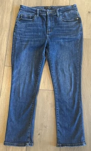 Judy Blue Jeans Capri Fit Denim Sz 11/30 Mid Rise Medium Wash JB82154DK Stretch - Picture 1 of 15
