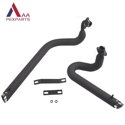 Tubos de escape escalonados para Yamaha V star 650 XVS650 Dragstar 650 400 negro Foto 1 de 4