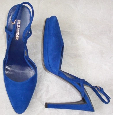 Sandalias JIL SANDER Azul Cobalto Gamuza Zapatos 38 8 Foto 1 de 2