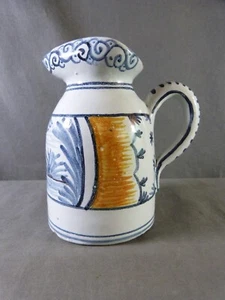 French RARE Small Nevers earthenware cider pitcher with pouring spout, late 18th - Picture 1 of 10