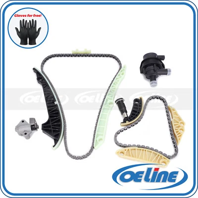 Kit de cadena de distribución bomba de agua Fit 08-09 Volkswagen Eos GTI Jetta Passat 2,0 L Foto 1 de 4