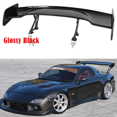 47" GT Racing Gloss Black Rear Trunk Spoiler Wing For Mazda RX7 FD3S Foto 1 de 4