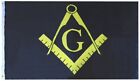 3x5 Mason Masonic Black & Yellow Premium 3'x5' 68D Tkany polinylonowy baner flagowy
