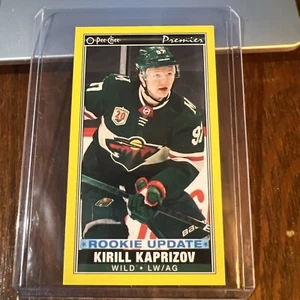 Kirill Kaprizov 2021-22 O-Pee-Chee Tallboys Yellow Border SSP Rookie RC #P-55 - Picture 1 of 6
