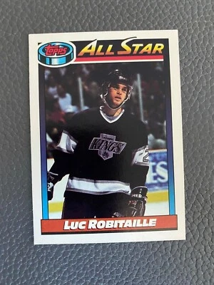 1991-92 Topps Hockey Card #260 Luc Robitaille Los Angeles Kings  - Image 1 of 2