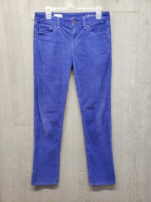 Pantalones Gap para mujer 27 pana recta real 1969 azul periwinkle elástico 30x30 Foto 1 de 4