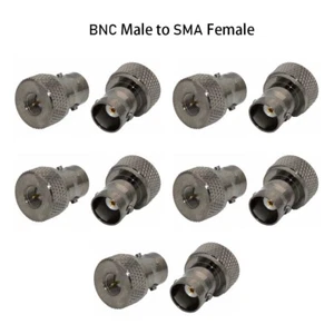 10xAdapter BNC Female to SMA Male Jack Connector RF Coaxial Black Radio adaptor - Picture 1 of 11