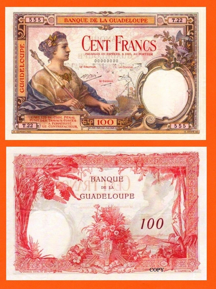 Guadalupe 100 francos 1934 - copia  Foto 1 de 1