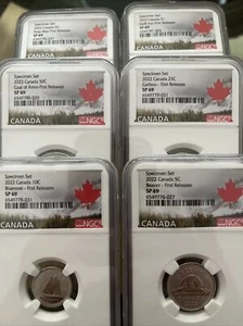 2022 CANADA ๐จ๐ฆ SPECIMEN SIX 6 COIN SET NGC MS 69 SWIFT FOX LOONIE - Picture 1 of 8