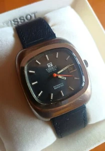 Vintage 1970's TISSOT SEASTAR AUTOMATIC DATE 7-44900 Waterproof. Tissot Box - Imagen 1 de 12