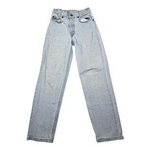 Levi's Boy 550 Relaxed 5 Pocket Denim Blue Jeans 12 (22x25.5) Slim Orange Tab - Picture 1 of 14