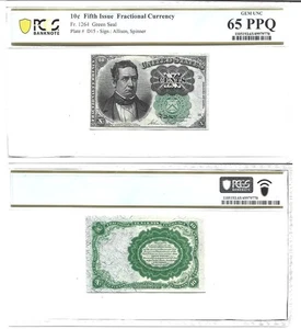 10 Cent 5th Issue Fractional Currency PCGS Gem-65 PPQ Fr. 1264 - Picture 1 of 1